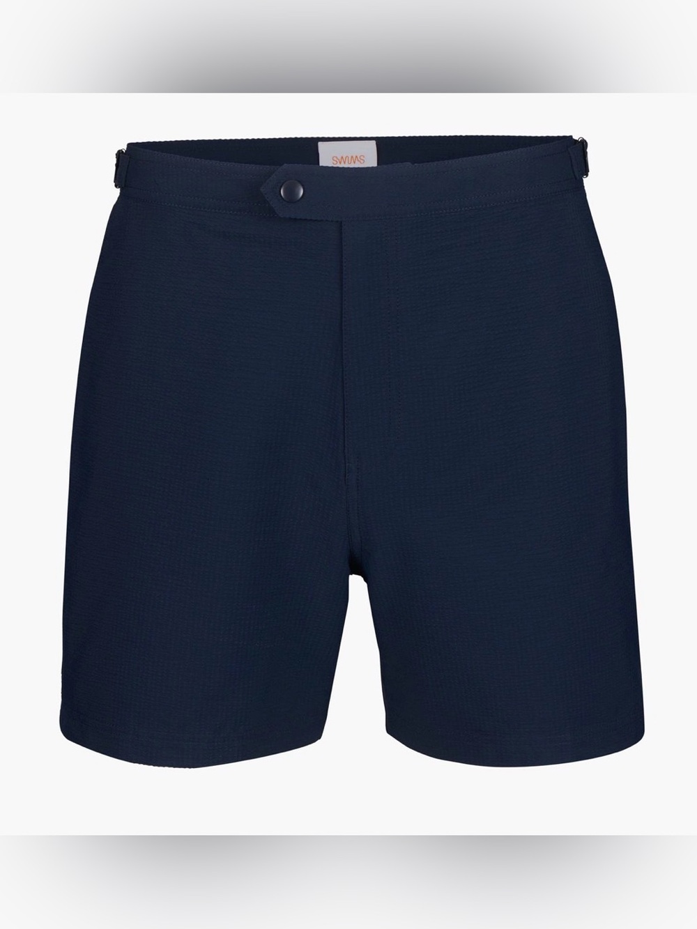 SWIMS Sola Seersucker Swim Shorts Navy Blue  Sz 34